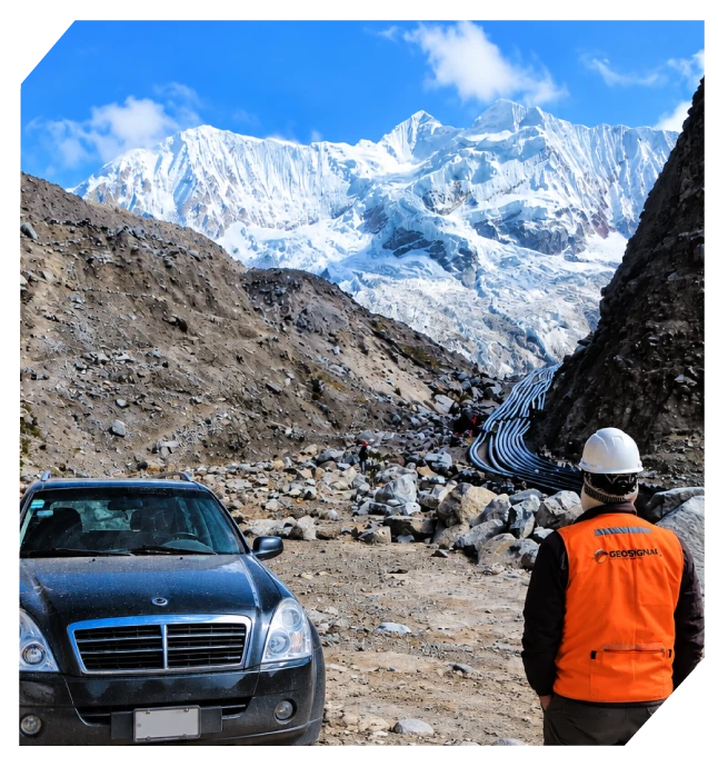 Trabajo geofísico en la cordillera