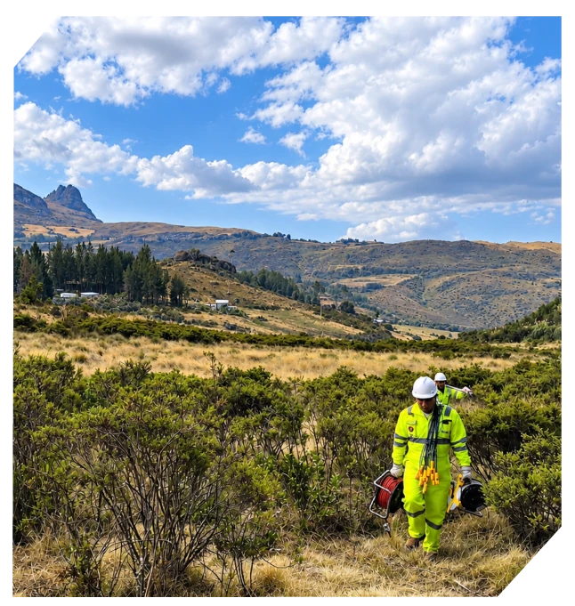 Especialista de GeoSignal en campo